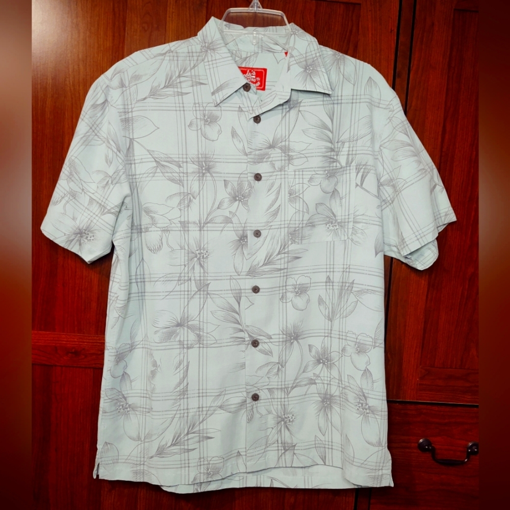 Woody's Retro Lounge Hawaiian Button Up Sz M